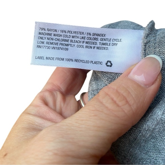 KNOX ROSE Women's Long Sleeves Long Gray Cardigan Sweater With Pockets I Size: L - Picture 7 of 7